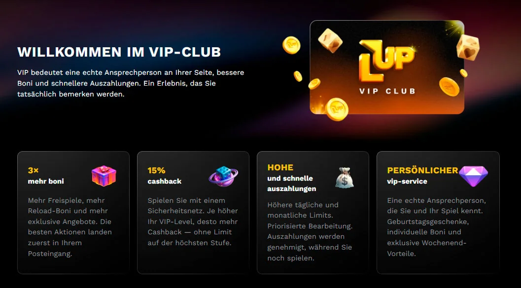 welcome bonus and vip level up casino